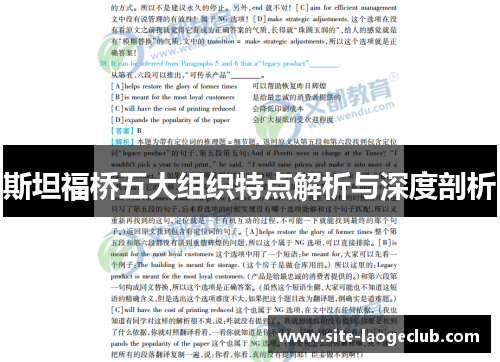 斯坦福桥五大组织特点解析与深度剖析